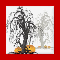 Halloween wood magnets