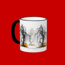 Halloween wood mugs