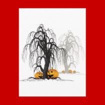 Halloween wood postcards