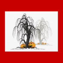 Halloween wood postcards