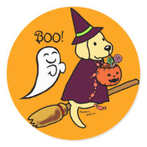 Halloween Yellow Labrador Cartoon 1