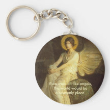 Halo angel, If we were all like angels.. Keychains