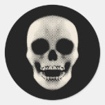 Haltone Skull: Vector Artwork: Stickers