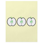 Halved apple, in green and black. Custom flyers