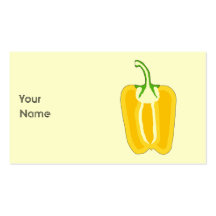 Halved Yellow Bell Pepper. Business Card