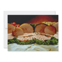 Ham, from the haunch of a pig or boar custom invite
