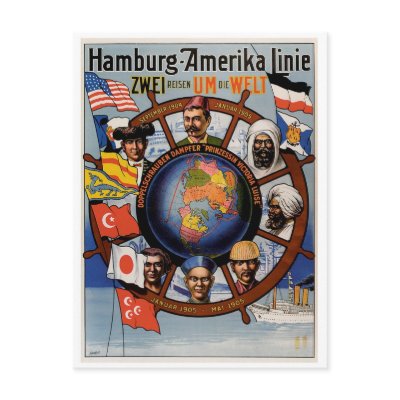 Hamburg Amerika Line Poster Post Cards