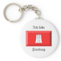 Hamburg Flag Gem keychains