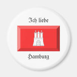 Hamburg Flag Gem Magnet