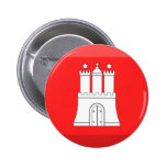Hamburg Flag Gem Pinback Buttons