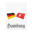 Hamburg, Germany Flag Tiles postcards