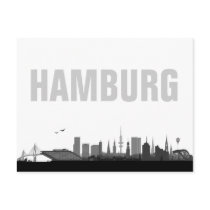 Hamburg Skyline - Postkarte / Grußkarte