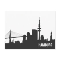 Hamburg Skyline - Postkarte / Grußkarte