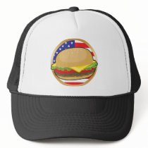 Hamburger American Flag Hats