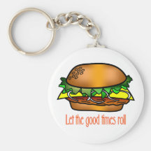 Hamburger Good Times Keychain