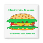 hamburger love magnets