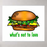 Hamburger Love Poster