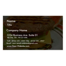 Hamburger Meat Patty Patties Lettuce Tomatoes Buns Business Card Templates