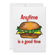 Hamburgers Anytime Invites