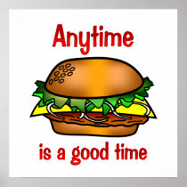 Hamburgers Anytime Posters