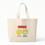 Hamburgers Before After Tote Bags