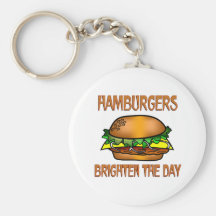 Hamburgers Brighten the Day Key Chains