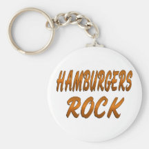 HAMBURGERS ROCK KEYCHAINS