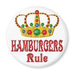 HAMBURGERS RULE FRIDGE MAGNETS