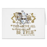 Hamlet "own self be true" Quote (Gold Version) Card