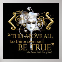 Hamlet "own self be true" Quote (Gold Version)