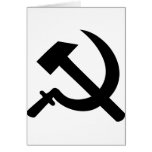 hammer and sickle icon greeting cards