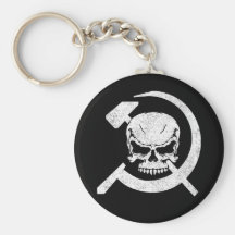 Hammer and Sickle with Skull Keychain
