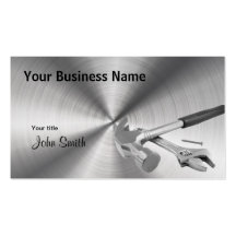 Hammer and Tools Handyman Steel business card