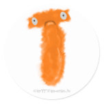 Hammer Head Orange Critter Round Stickers