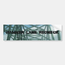HAMMER LANE REDNECK BUMPER STICKER