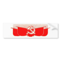 Hammer, Sickle, and Red Flags Bumper Stickers