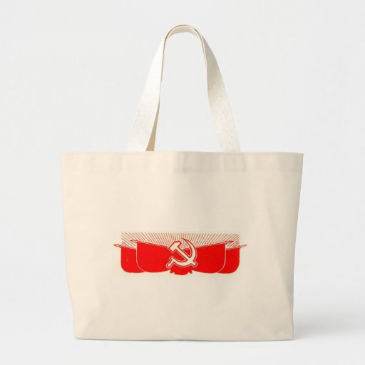 Hammer, Sickle, and Red Flags Canvas Bag