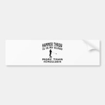 Hammer Throw Design Bumper Sticker