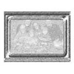 Hammered Silver Frame Photo Template Greeting Postcard