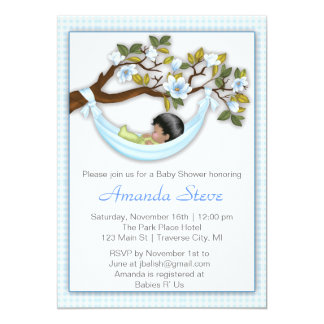 Hammock Boy Baby Shower Invitation - Unique