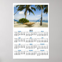 Hammock on the Beach Poster Calendar
