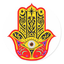 Hamsa - Magic Hamsa Round Stickers