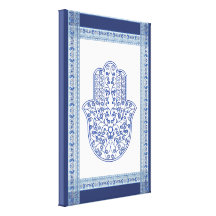 hamsa*tunis*morocco*henna*blue canvas prints