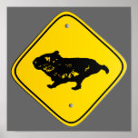 Hamster Crossing Sign posters
