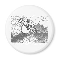Hamster with an ATTITUDE Refrigerator Magnets