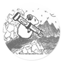 Hamster with an ATTITUDE Round Sticker