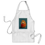 HAMSTER WITH APPLE: PASTEL ART APRONS