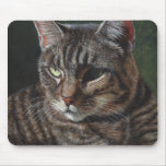 Hana Grey Tabby Cat Mouse Pad mousepads
