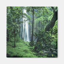 Hanakapiai Falls along the Na Pali Coast, Kauai, Fridge Magnet