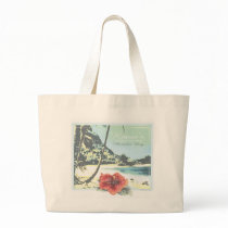Hanalei Bay Hawaii Watercolor Tote Bag